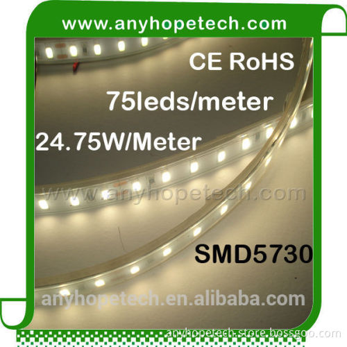 Outdoor waterproof ip67 75leds smd 5630 5730 led ribbon strip light